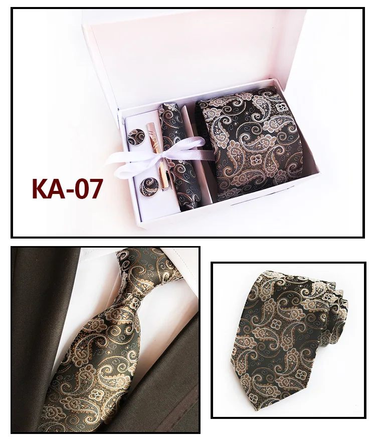 

Галстук мужской из 100% шелка, с принтом «пейсли»