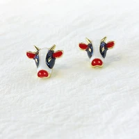 bull head earrings new trend fashion simple women tiny ear studs lovely exaggerated jewelry 2020 fashion stud earrings
