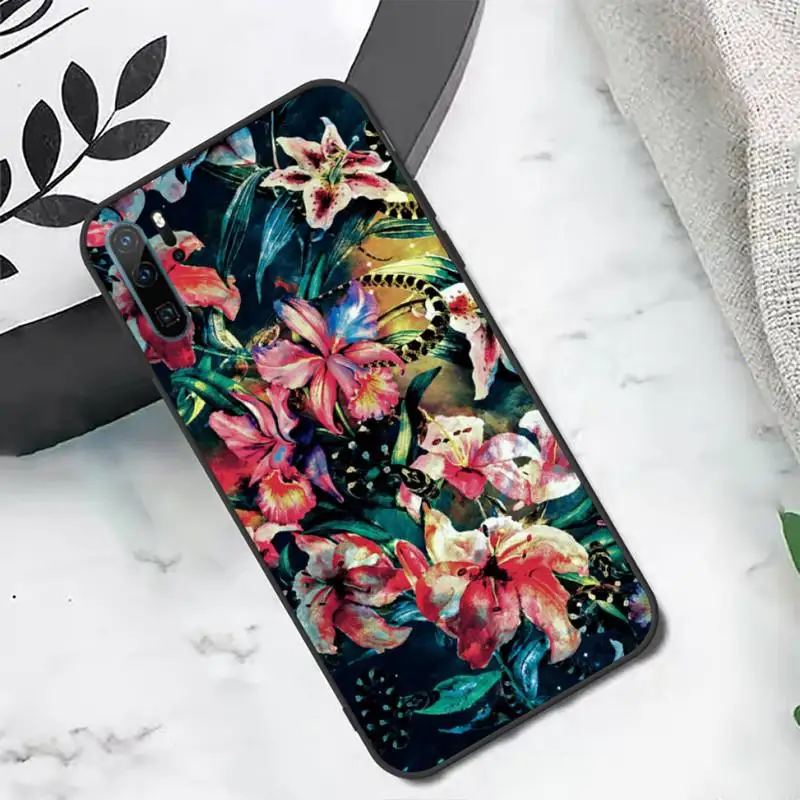 

Floral Botanic Banana leaves Phone Case For Huawei honor Mate P 10 20 30 40 i 9 8 pro x Lite smart 2019 nova 5t