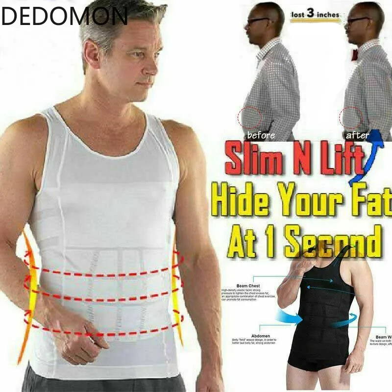 Мужская корректирующая майка без рукавов с твердым животиком для живота