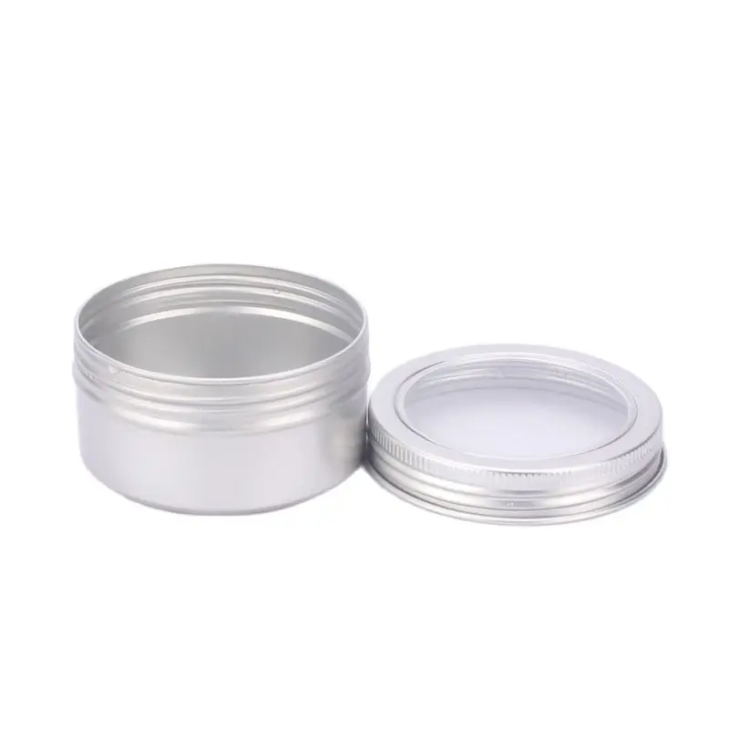 80G silver aluminum jar pot tin bottle for tea art nail mask cream essence gel moisturizer skin care cosmetic packing | Красота и