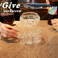 6 shot glass games dispenser wine whisky beer liquor dispenser bar accessories party games drinking tools glass dispenser holder