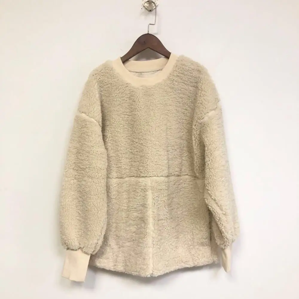 

Женская толстовка Длинные рукава с О-образным вырезом на шее, повседневное вязаный «дикий» свободный свитер леди пуловеры на осень-зиму Нов...