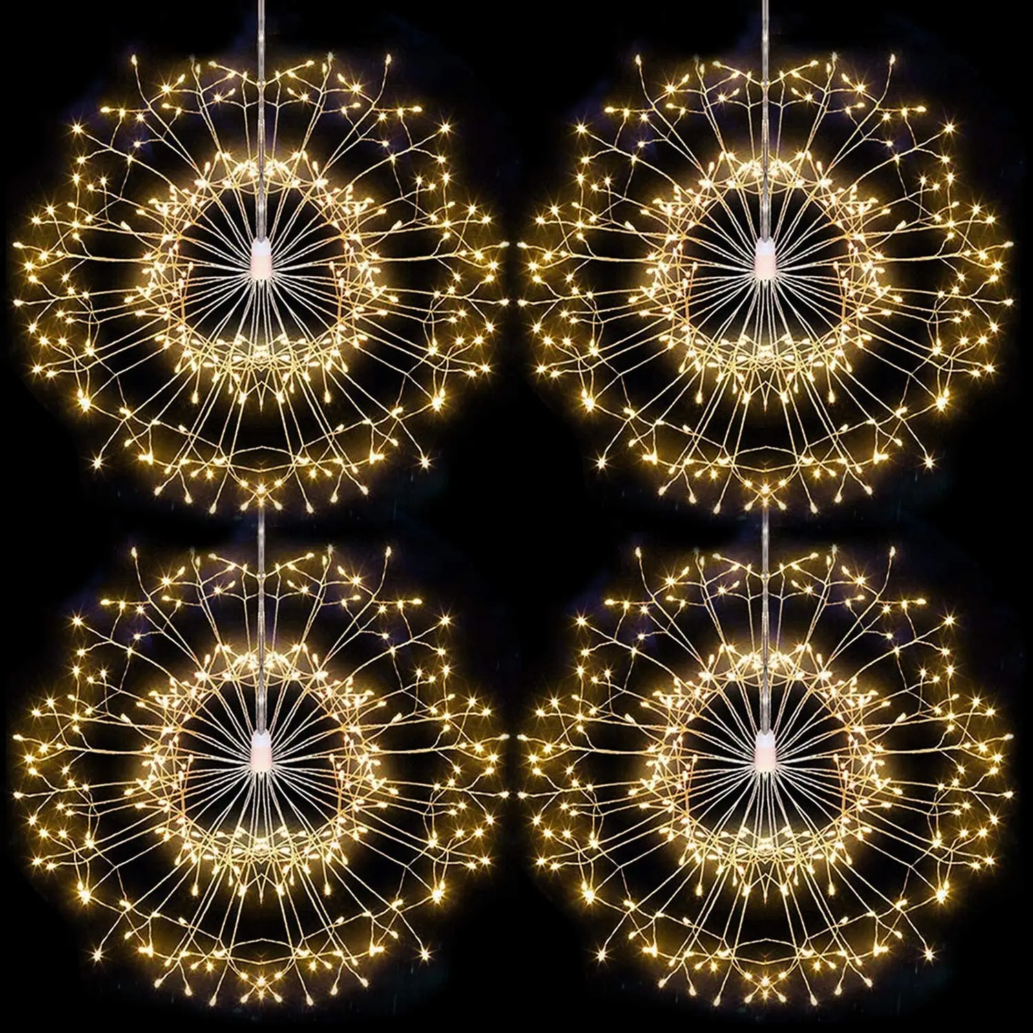 

Firework Lights 120 led Copper Wire Starburst String Lights 8 Modes Battery Operated Fairy Lights with Remote Wedding Decorative