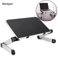 besegad laptop stand on bed sofa heatsink cooling pad 360 degree rotation bracket with holder tray mouse pad for macbook stand