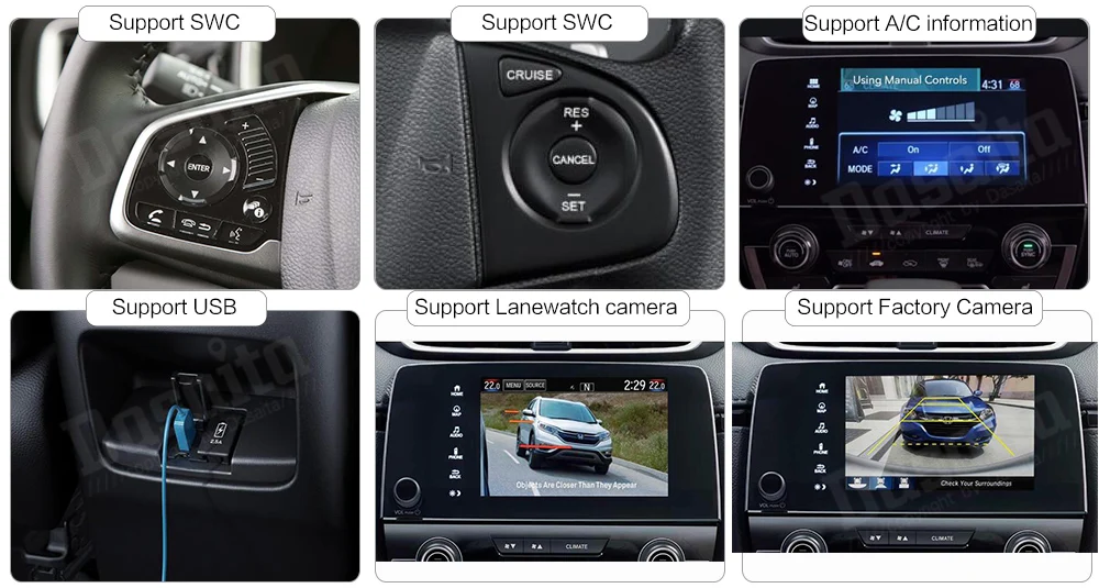 Dasaita " ips экран 1 Din Android 9,0 автомобильный радиоприемник для Honda CRV gps Bluetooth Мультимедиа Навигация 64 Гб rom TDA7850
