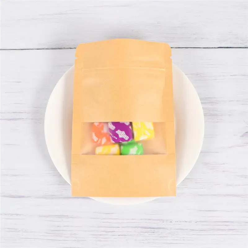 Прозрачный подарочные пакеты из крафт-бумаги для окон 50 шт. портативный