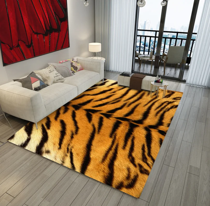 

StarBlue-HGS Mighty Tiger Pattern Mat Doormats Living Room Rug Carpet for Bedroom Indoor Outdoor Kids Play Mat Throw Rug03