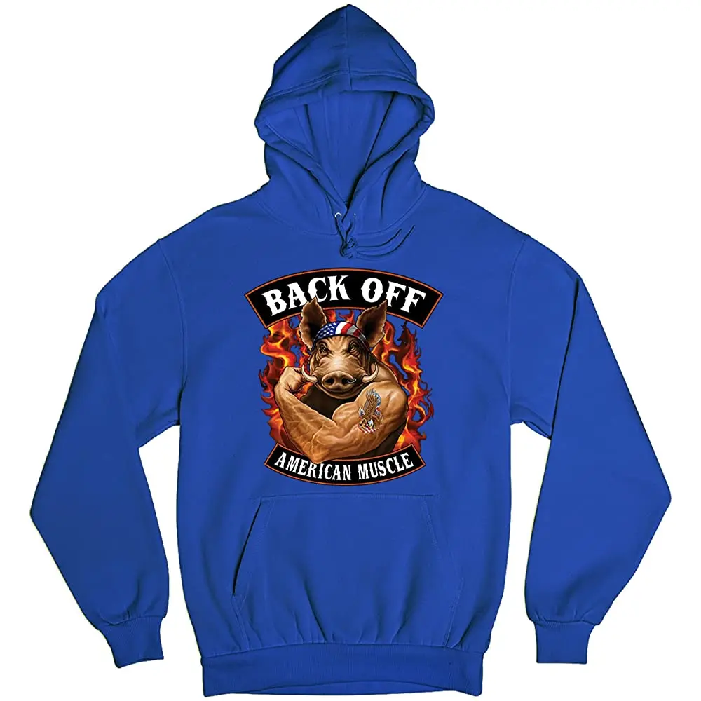 

Толстовка с капюшоном American Muscle Back Off Biker Born to Be Wild MC Route 66