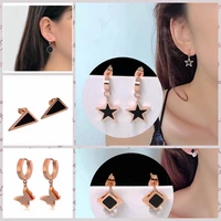 earrings for women luxury butterfly sun pentagram zircon various styles party banquet gift femme girl trend hot sale jewelry