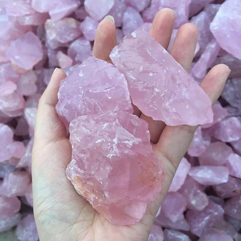 

Rose Quartz Raw Rough Stones Natural Gemstones Crystal Healing Gem Reiki Feng Shui Ornaments Home Decoration