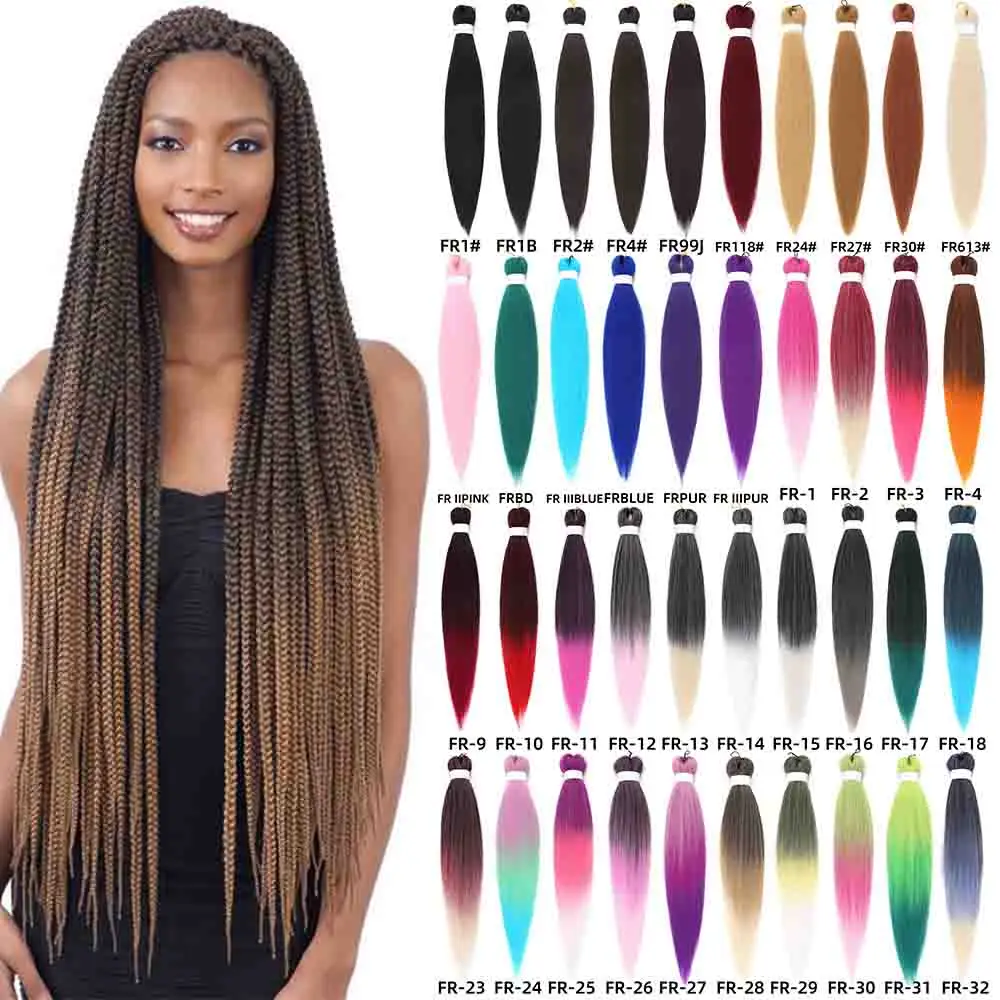 

CLong Braiding hair Kanekalon pre-stretched hair for afro crochet Wholesale Synthetic Hair Extension Twist Jumbo Braiding Hair