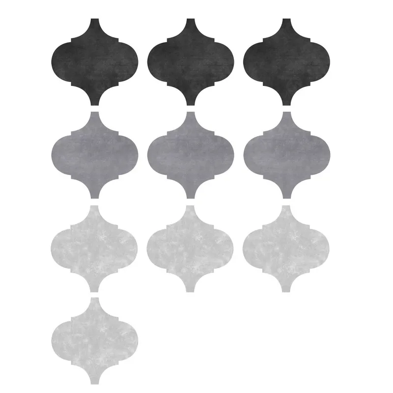 Черно-белые водонепроницаемые наклейки на пол для ванной комнаты самоклеющиеся