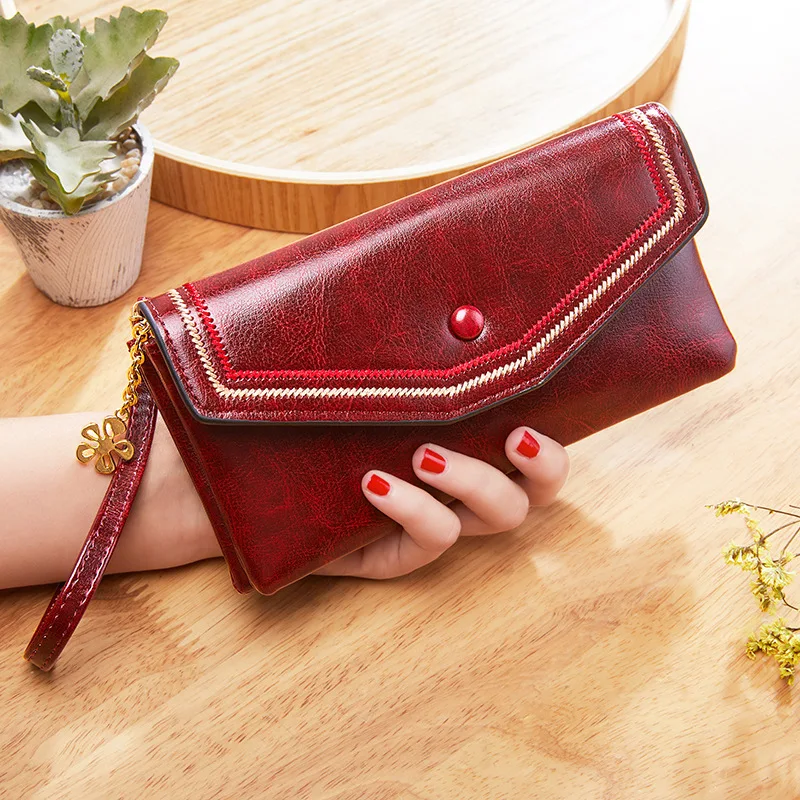

Wristband Women Long Wallet Purses Fashion Coin Pocket Female Wallets Clutch Purse Zipper Phone Pocket Card Holder Carteras NEW
