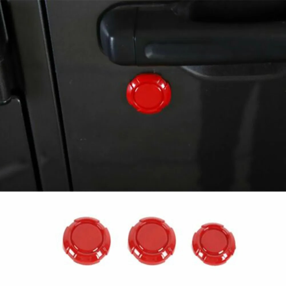 

3pcs Set Door Key Jack Socket Cover Decorative For Jeep Wrangler JK 2007-2017