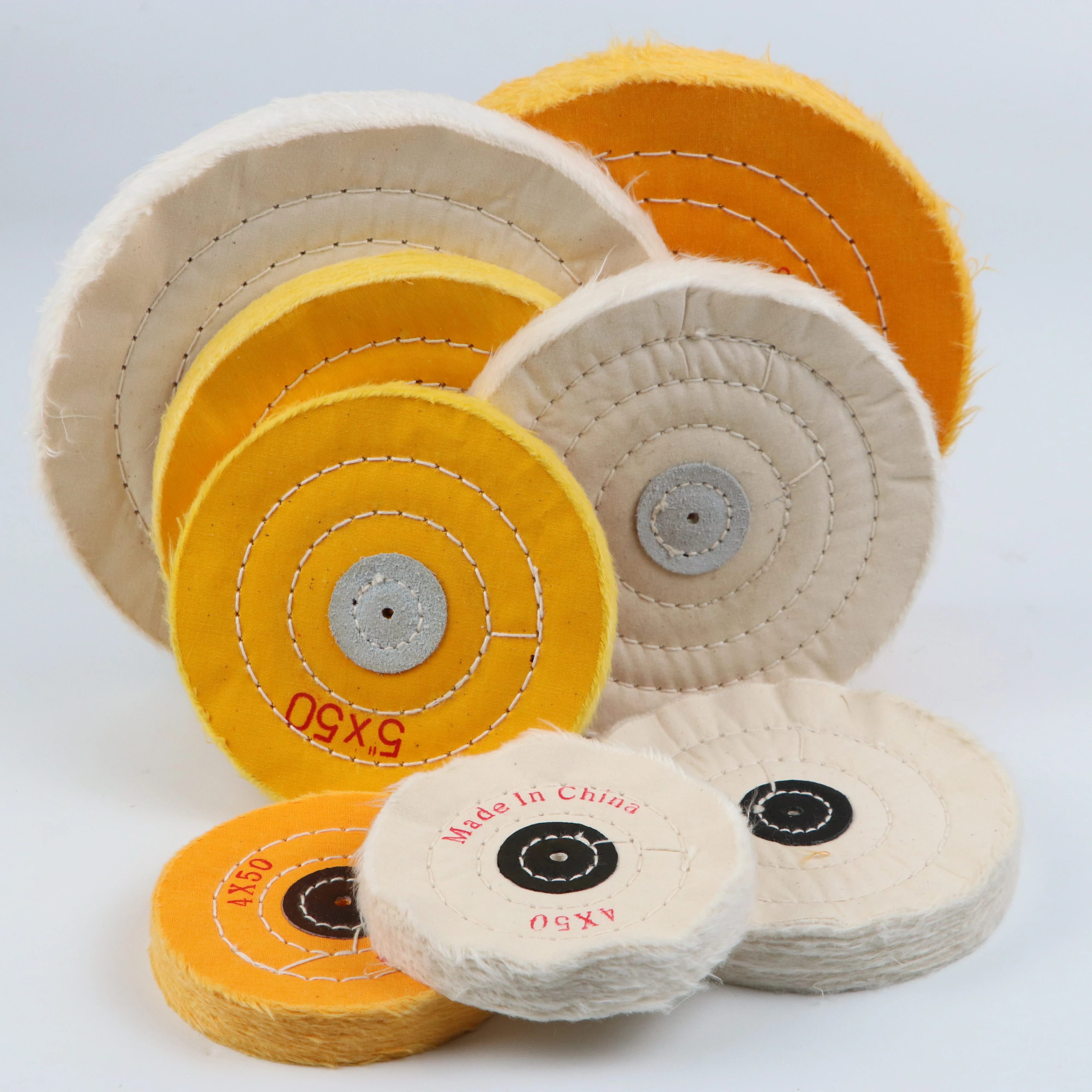 10 шт./Лот 100% чистый хлопок красота белая желтая блестящая полировка Буры