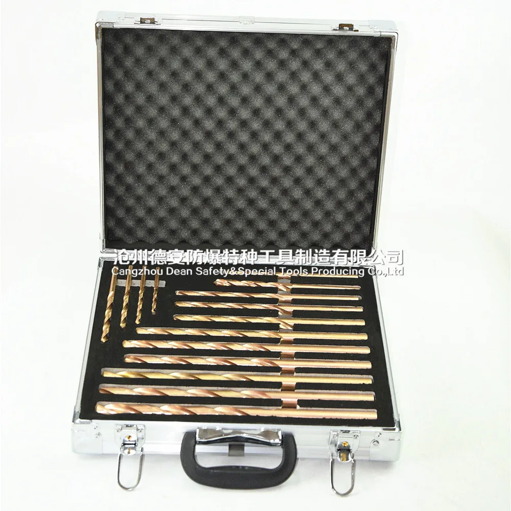 

Non Sparking beryllium copper twist drill bit 15pcs DEAN TOOLS