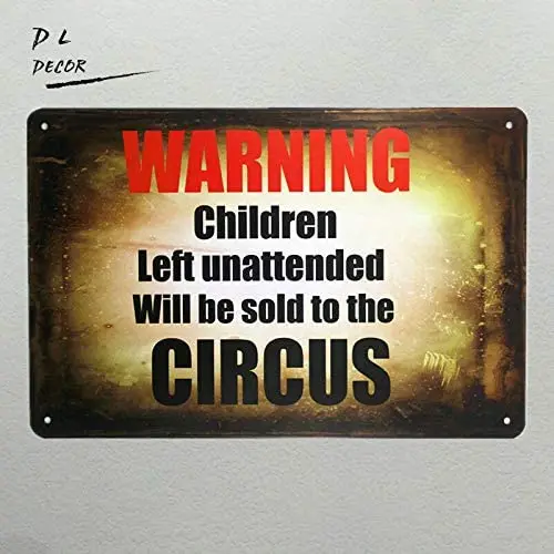 

Предупредительный детский металлический знак на стену, винтажный металлический ремесло, паб, гараж, современное искусство на стену, 8x12 дюйм...