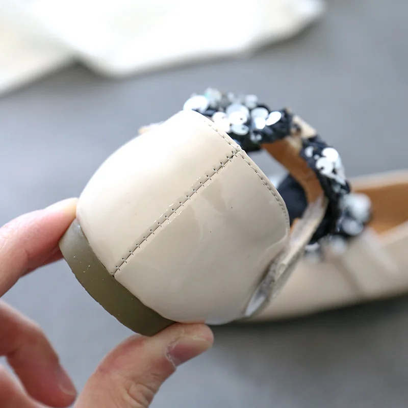 Весенняя обувь принцессы с бантом для малышей модельные туфли из искусственной