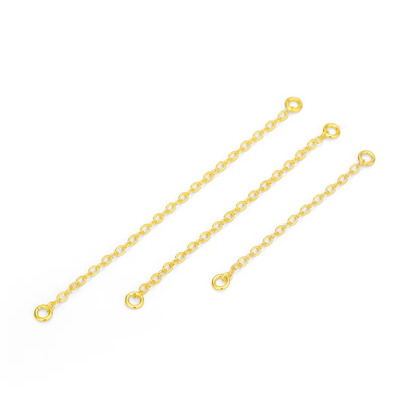 1pair/Lot 925 Sterling Silver Jewelry 30 40 50MM Extended Chain Box With Rod Earring Line For DIY Jewelry Making Findings