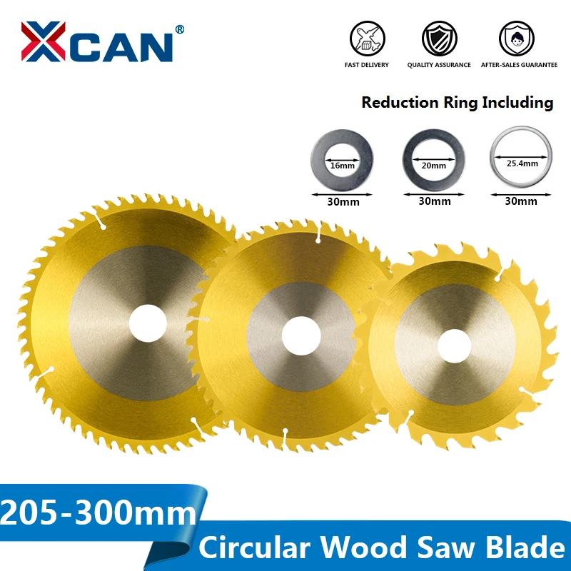 

XCAN Saw Blade 205-300mm TCT Cutting Disc Titanium Coated Circular Saw Blade Woodworking Tools Carbide Tipped Wood Cutting Disc