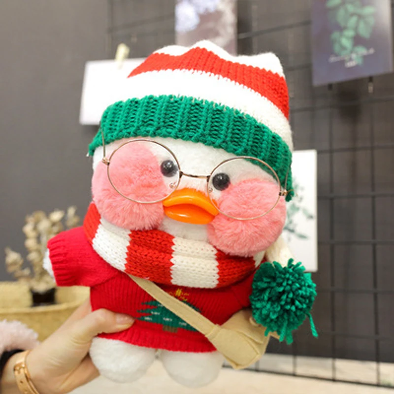 

Новинка, 30 см, кукла LaLafanfan Cafe Duck, плюшевая игрушка, детская мультяшная Милая утка, украшение автомобиля, куклы-животные, игрушки для девочек, ...