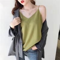 camisole cashmere outer wear loose small camisole tops womens sleeveless t shirt bottoming vest vest summer women