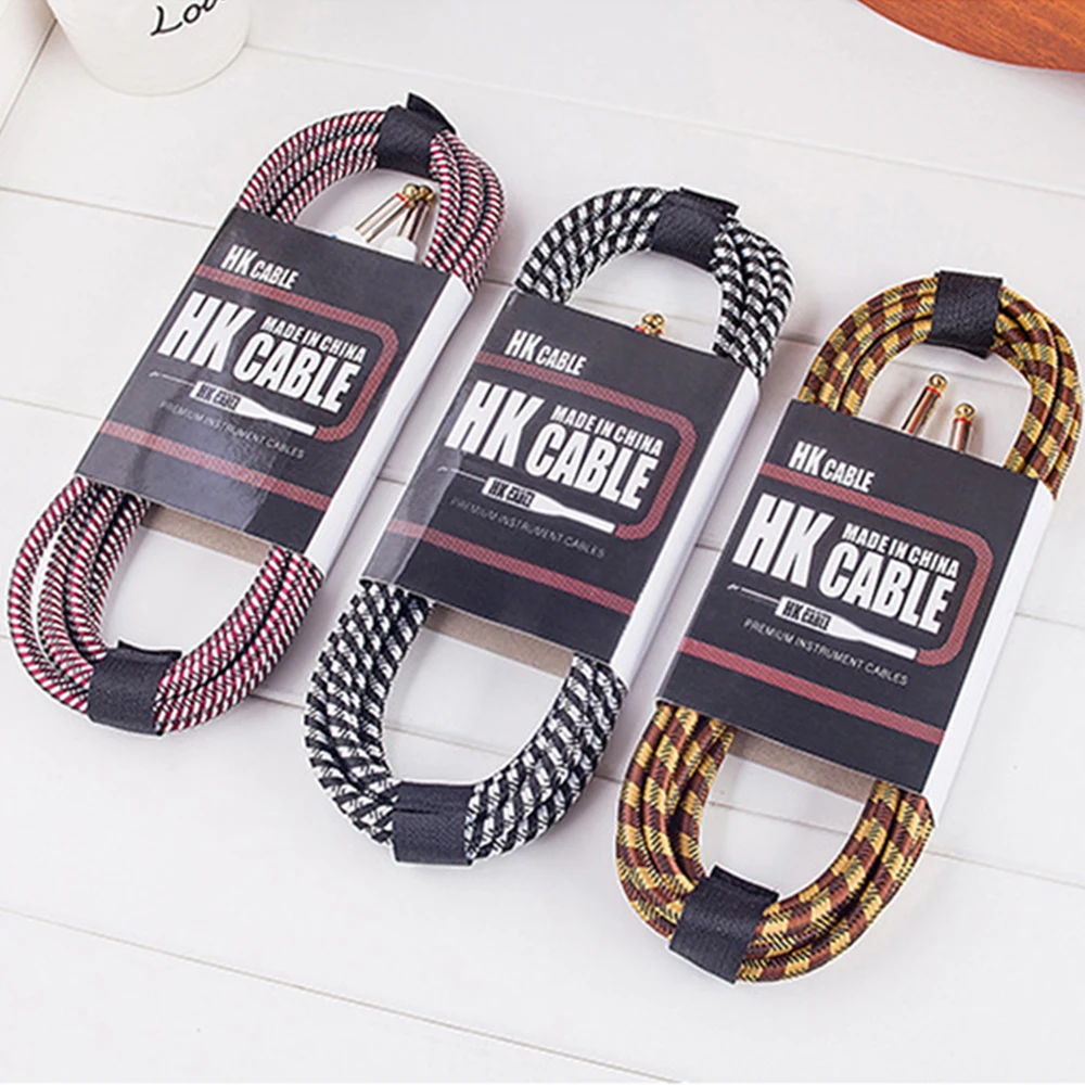 gelegentliche farbe elektrische gitarre kabel draht kabel 3m 5m 10m kein lärm abgeschirmt bass kabel für gitarre verstärker musical ins