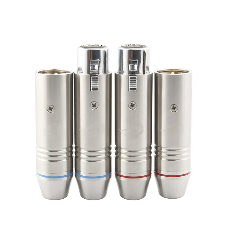 3 Pin XLR Мужской Женский Разъем DS Нержавеющая сталь Позолоченный Сделано в Китае