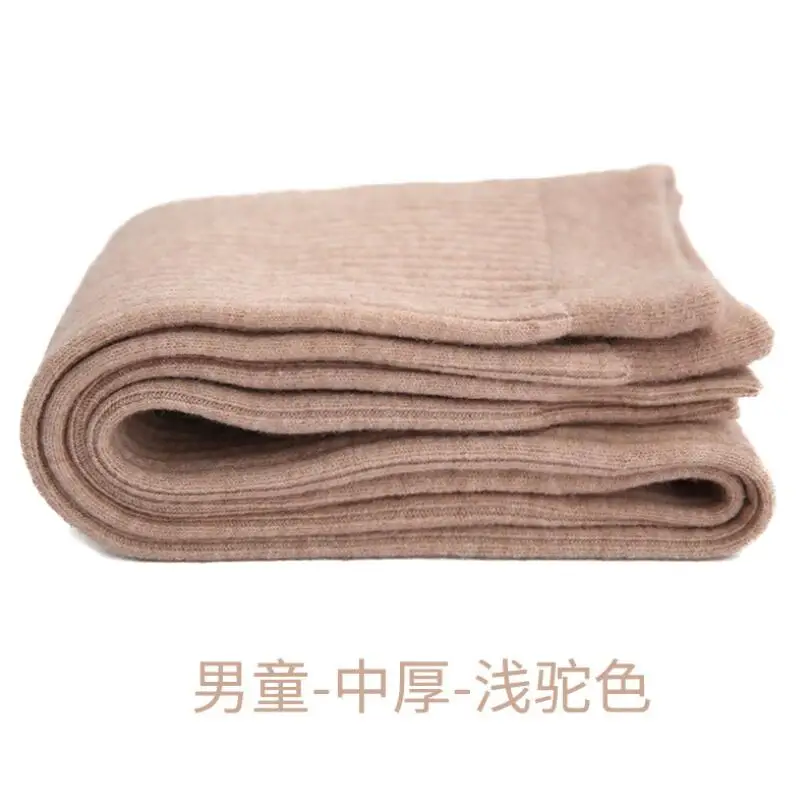 Camel for boys Зимние детские штаны От 0 до 15 лет Детские теплые штаны bew для детей из шерсти ягнёнка, кашемир брюки леггинсы для девочек трикотажные брюки для мальчиков с подкладкой из плюша и шерсти, Штаны штаны - Цвет: Camel for boys