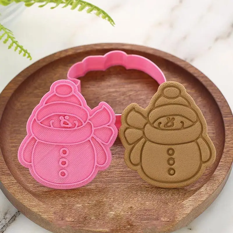 

Christmas Cookie Biscuit Plunger Cutter Mould Fondant Cake Baking Mold P3F6