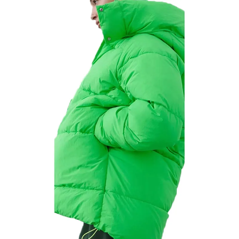 Women's Winter Jacket Green Parkas Hooded Quilted Coat Woman With Hoodies Thick Warm Women Mujer | Женская одежда