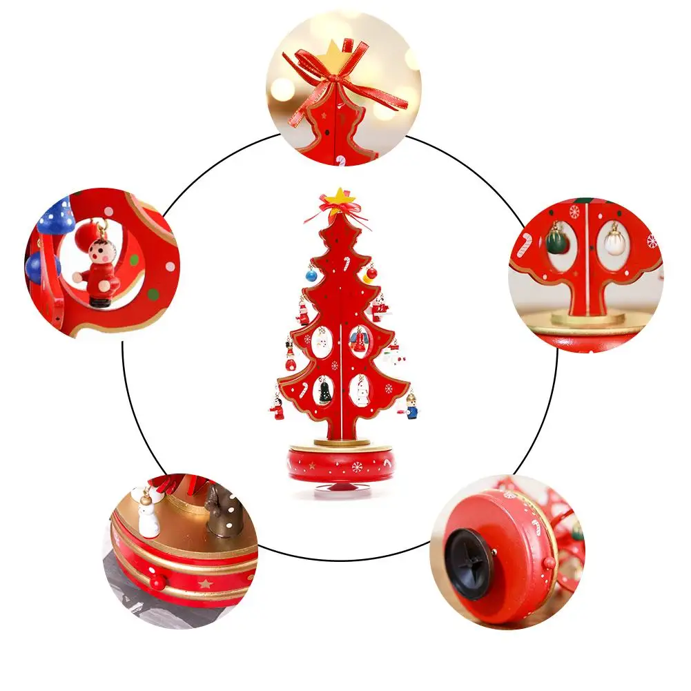 Классическая Музыкальная Шкатулка Деревянный Заводной дизайн Рождественская