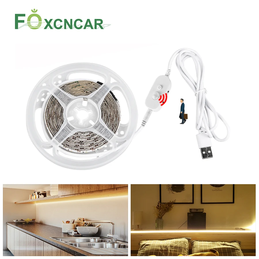 Светодиодная подсветка под шкаф с ИК датчиком движения 5 в постоянного тока лента