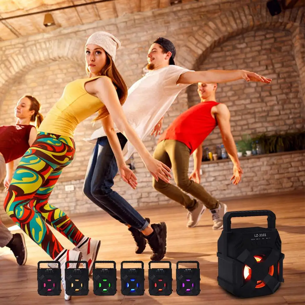 Беспроводная Bluetooth-колонка маленькая мини-колонка с многоцветной подсветкой