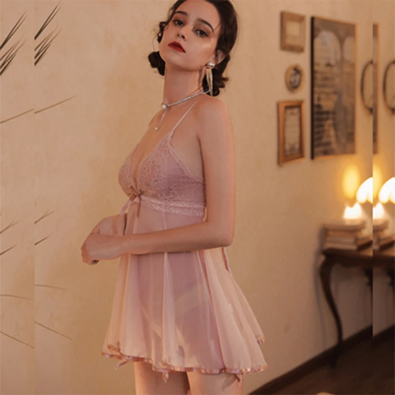 Ночное белье женское сексуальное летнее размера плюс с открытой спиной | Женская