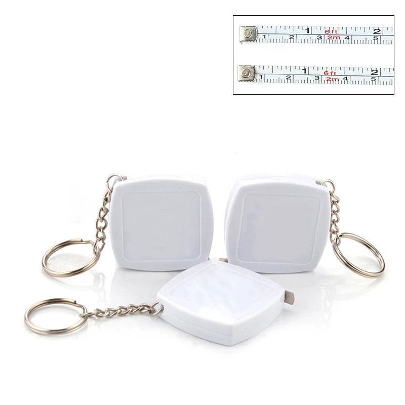 

Metal Tape Measure Keychain Portable Gauging Tools Pull Ruler Retractable Ruler Mini Measuring Tools Pull Ruler Keychain 2m
