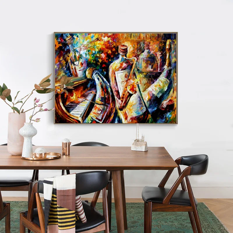 

Leonid Afremov Abstract Wall Art Poster Print Couples Street Night Landscape Canvas Painting Pictures for Living Room Home Decor