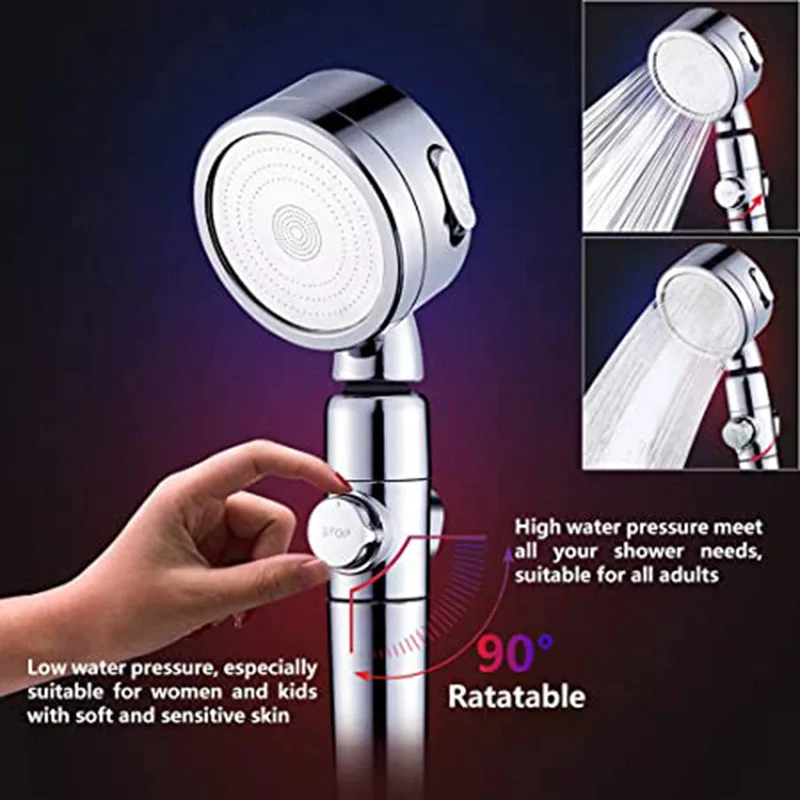 

High Pressure Shower Head Powerful Shower Spray Hand Held Showerhead for Home Bathroom LB88