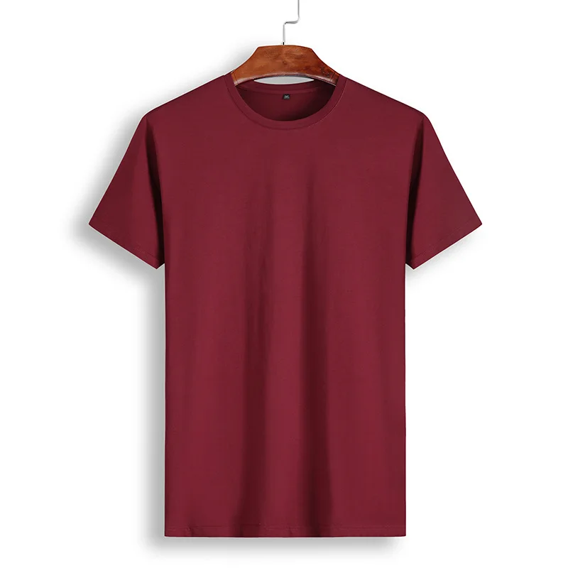 

Summer short sleeve t-shirt men's round neck loose and fat plus size solid color t-shirt men's fat half sleeve base shirt summer