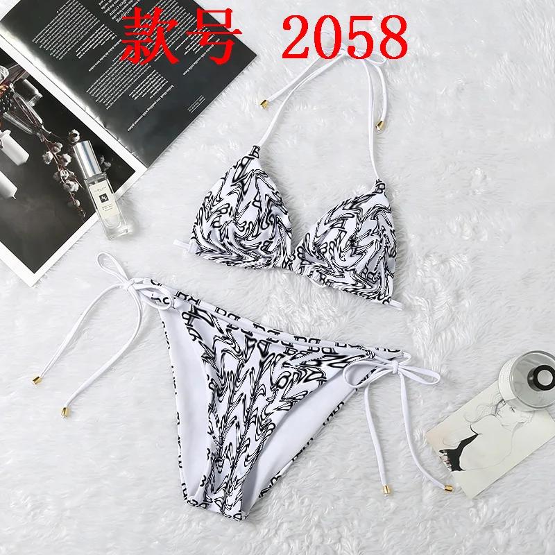 

BL2058 Bikini Set 2020 Sexy Push Up Swimwear Women Brazilian Swimsuit Low Waist Biquini Halter Two Pieces Bathing Suit