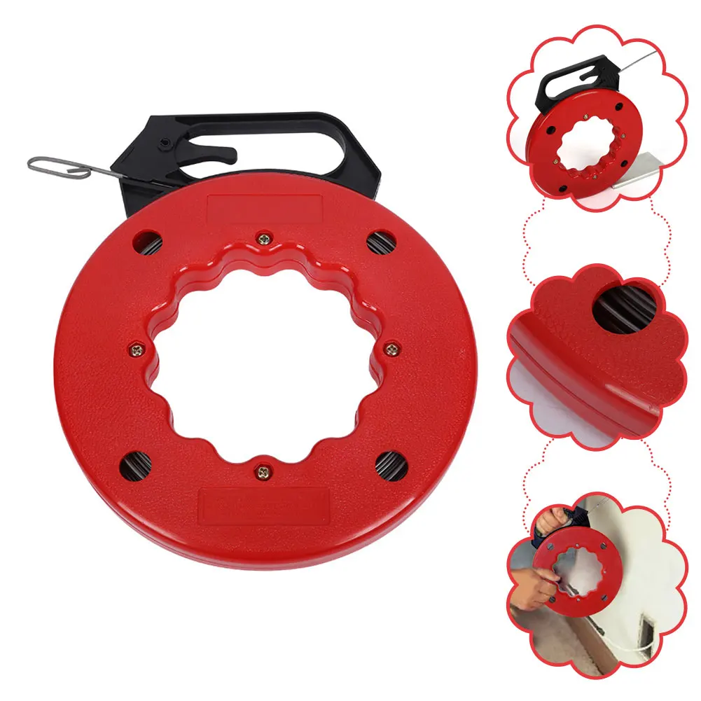 

Fish Tape Reel Puller Conduit Ducting Rodder PullingWire Cable Ducting Rodder Cable Puller Electrical Cable Running Pulling Tool