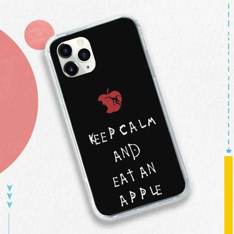 

Black anime Death Note Phone Case for iPhone 11 12 pro XS MAX 8 7 6 6S Plus X 5S SE 2020 XR