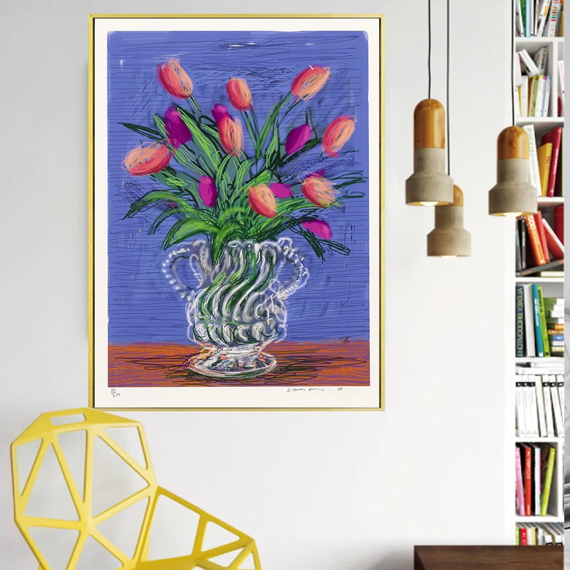 Классические обои David Hockney Цветочная ваза холст картина печать гостиная домашний