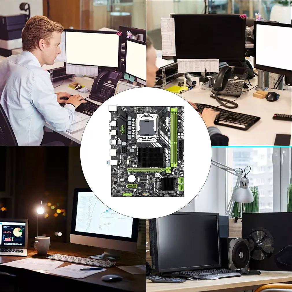 

X58M Motherboard 3.0 MATX Desktop Mainboard Support DDR3 LGA 1366 Support AMD RX Series With USB 3.0