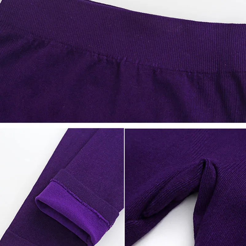 

Women Sleep Bottoms Winter Thick Solid Simple Female Skinny Fitness Warm Cotton Trousers High Elastic Breathable Soft Sleepwear