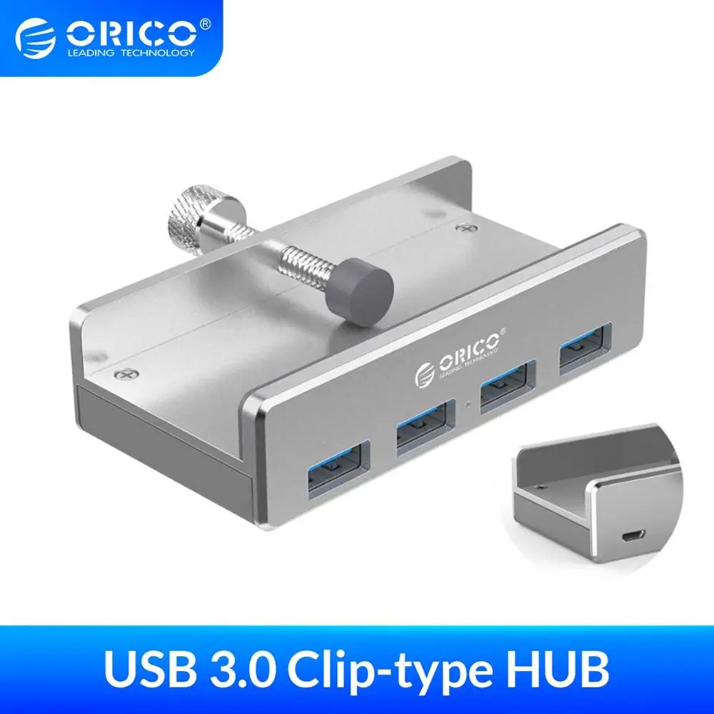 Алюминиевый 4-Портовый Концентратор ORICO MH4PU USB 3 0 зажим для настольного ноутбука