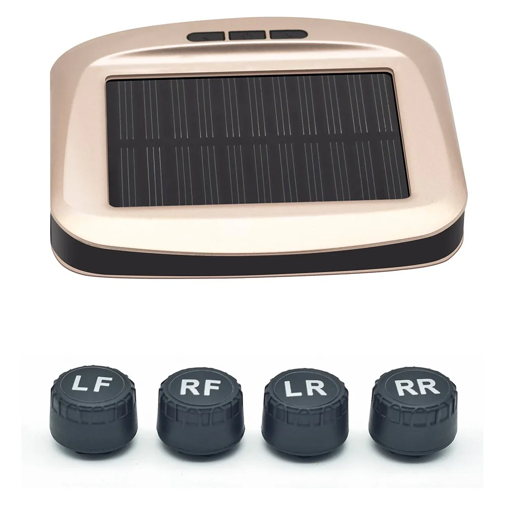 

Car Accessories Wireless Solar TPMS Tyre Pressure Monitoring System With 4 External Sensors Digital LCD Display Tire Diagnostic
