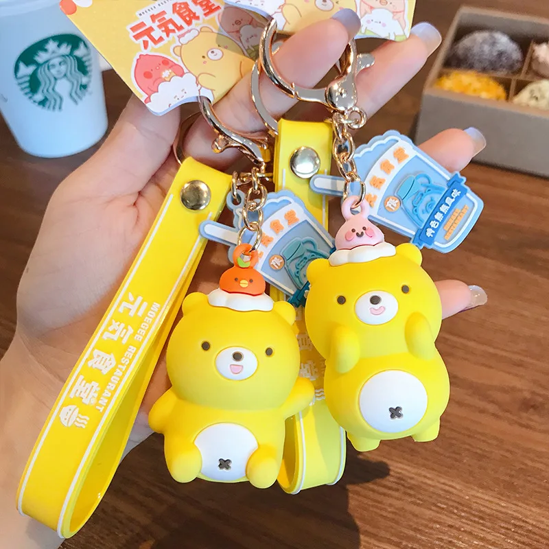 Милые веб знаменитости столовая аксессуары для ключей мультфильм Давид морковь