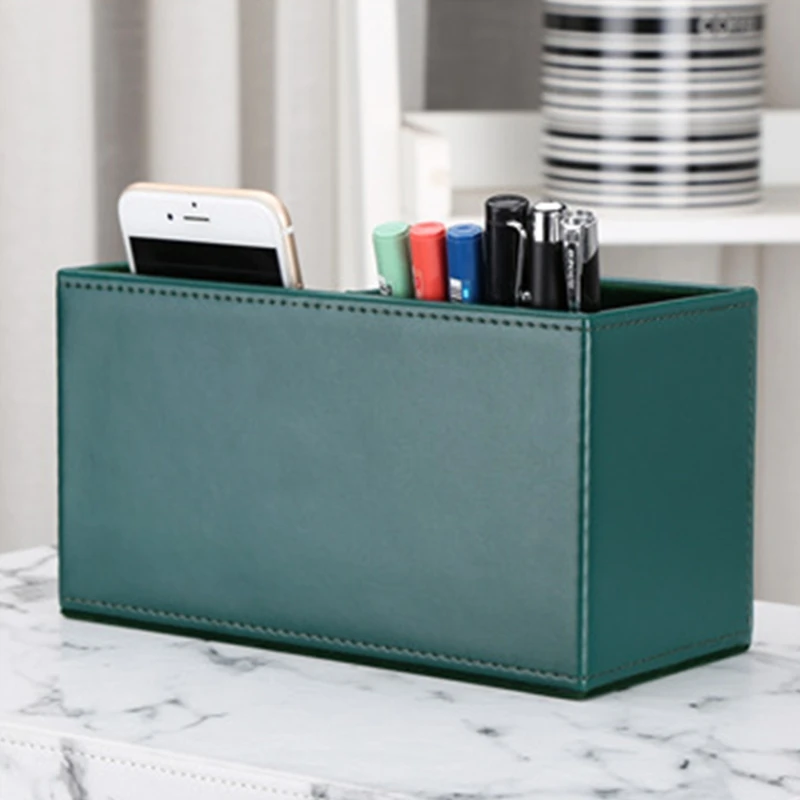 

Multi-function Desk Stationery Organizer Pen Pencil Holder Business Cards Stand Remote Control Storage Box